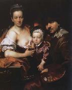 Portrait of the Artist with his Wife and Son Johann kupetzky